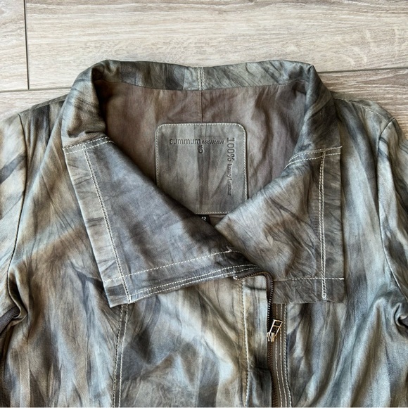 Summum Distressed Luxury Soft Leather Moto Jacket - Picture 8 of 15